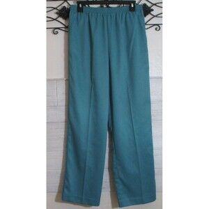 Alfred Dunner Teal Straight Leg Pants